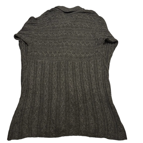 LANE BRYANT 22/24 Long Cardigan Sweater Cable Knit Snowflake Buttons Wool Blend - Picture 3 of 12